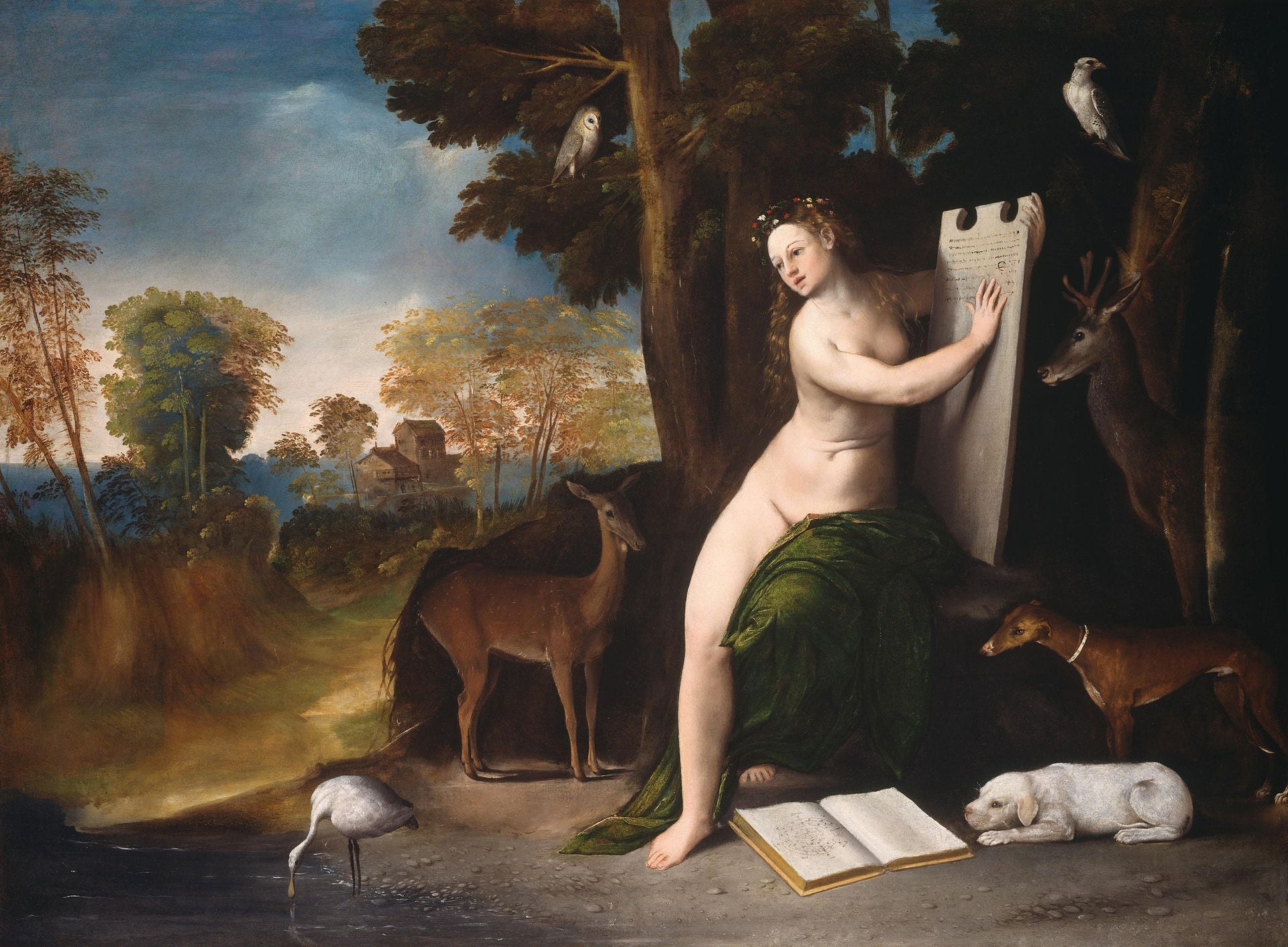 Circé et ses amoureux dans un paysage - Dosso Dossi image 1 copie de tableau peinte à la main