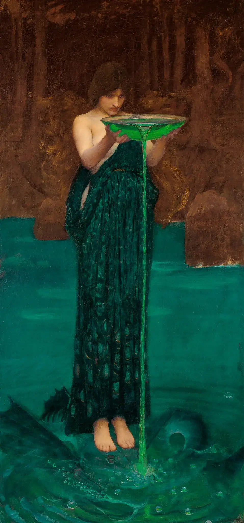 Circé Invidiosa - John William Waterhouse image 1 reproduction d’œuvre d’art à l’huile