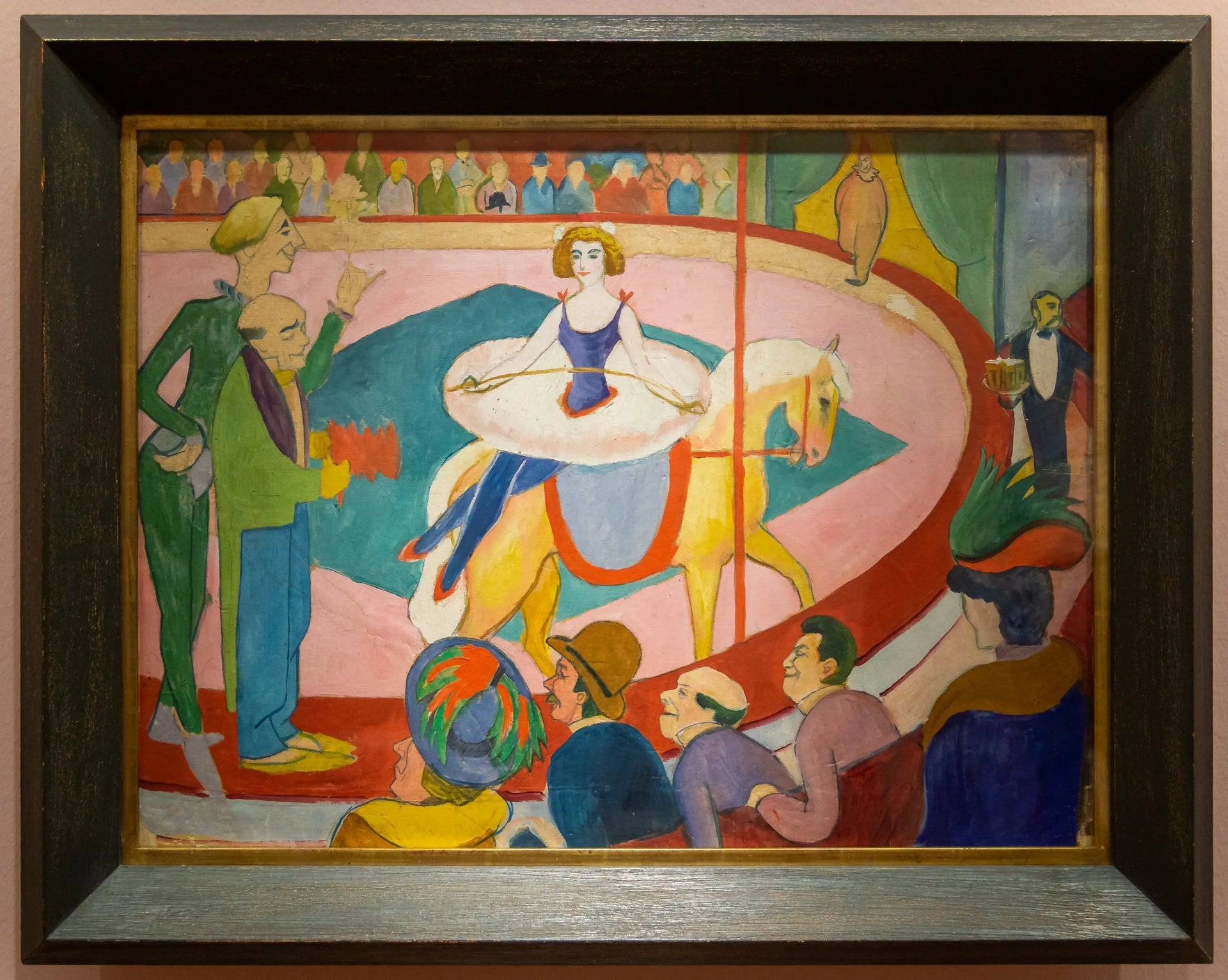 Cirkusbild I: Kunstreiterin mit Clowns - August Macke image 1 copie de tableau peinte à la main