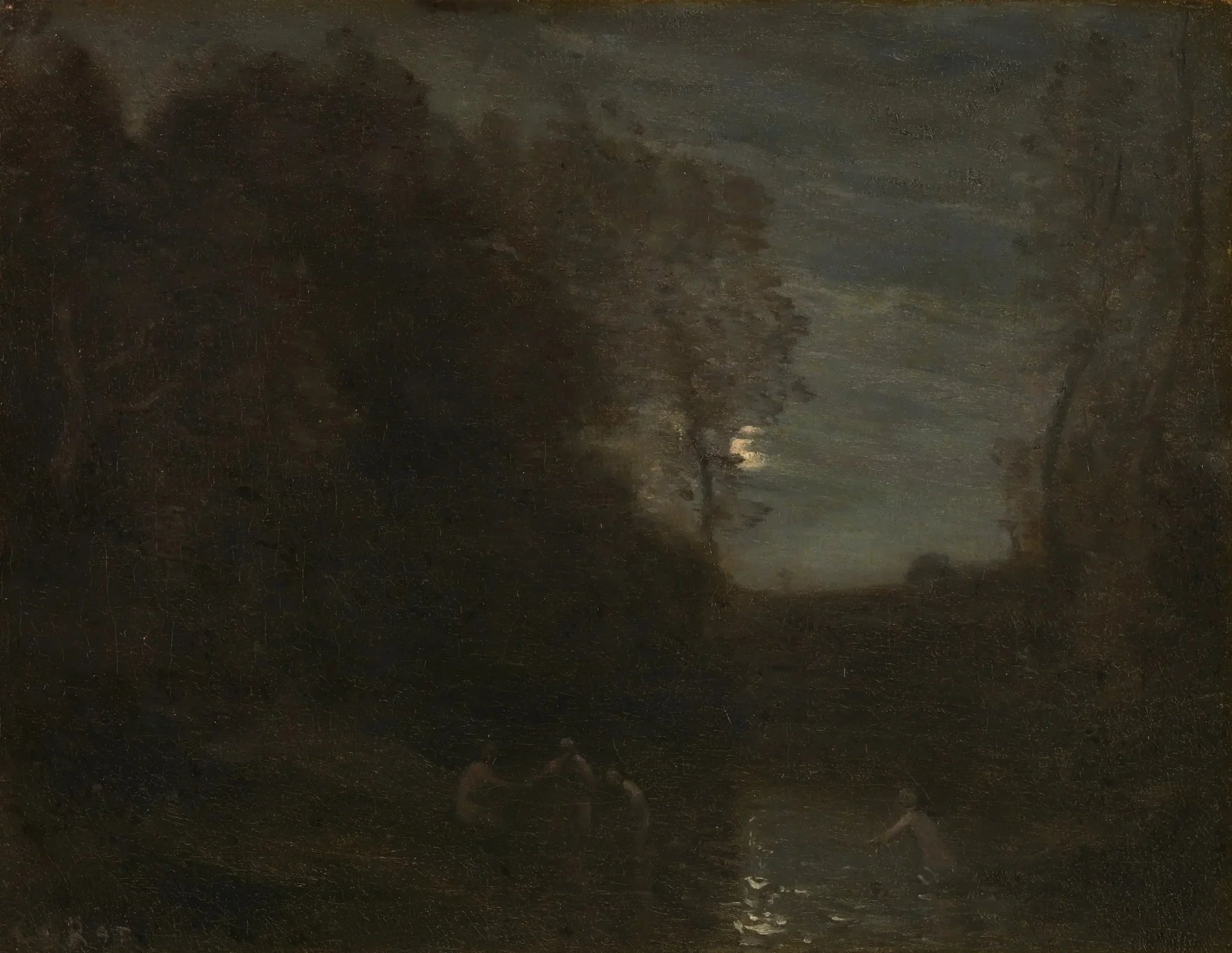 Clair de lune - Jean-Baptiste Camille Corot image 1 reproduction réalisée par Alpha Reproduction