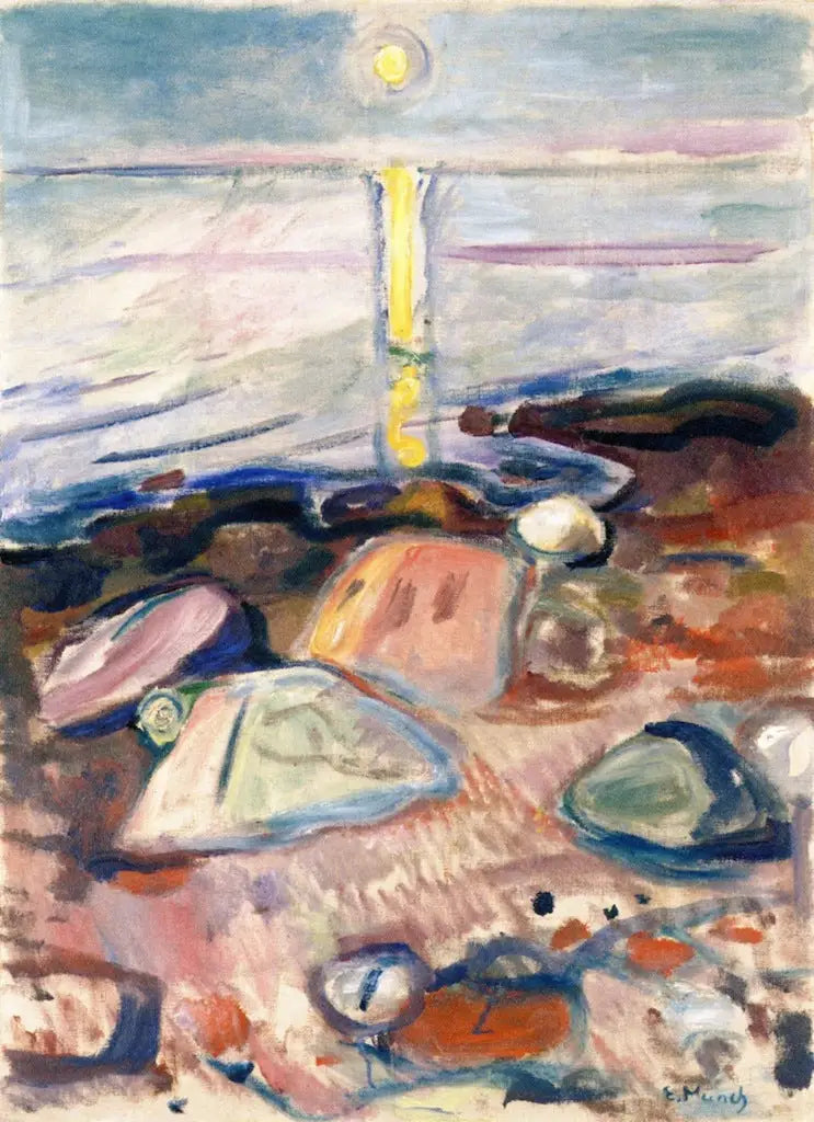Clair de lune sur la plage - Edvard Munch