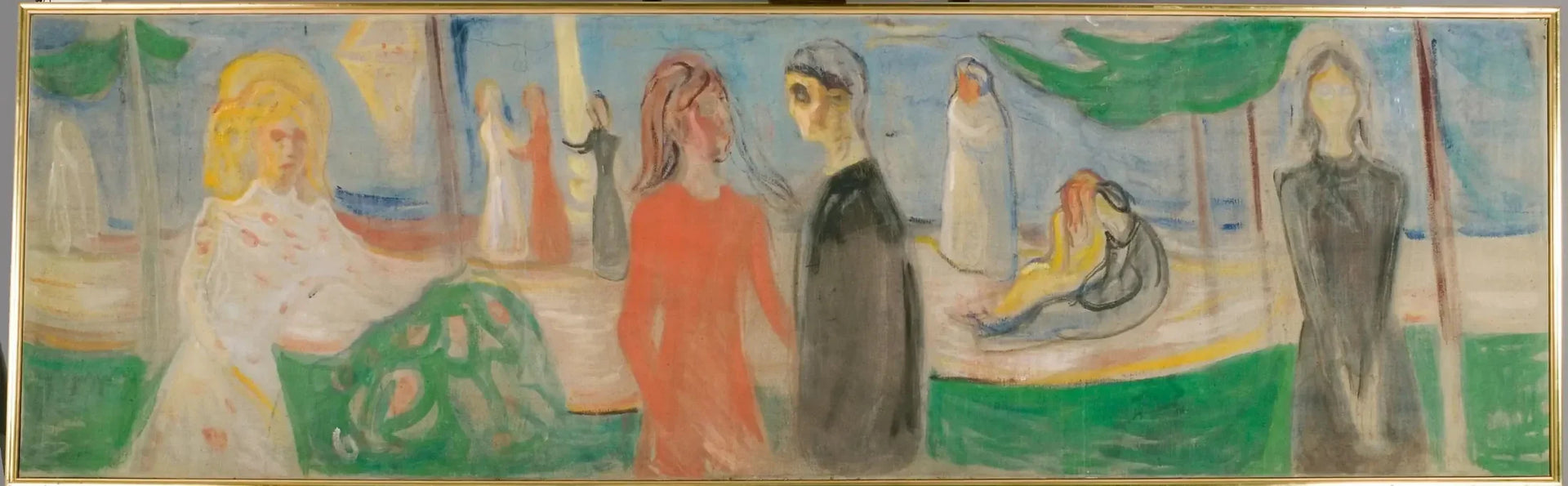 Clair de lune sur la plage - Edvard Munch image 1 reproduction artisanale de tableau