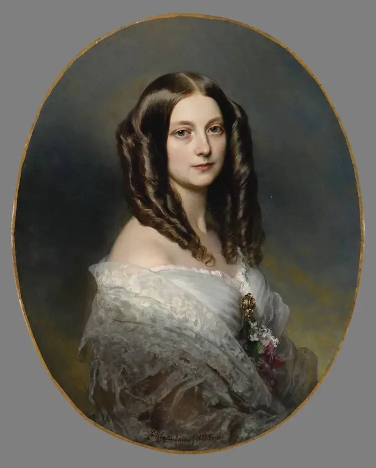 Claire Émilie Mac Donell, vicomtesse Aguado, marquise de Las Marismas - Franz Xaver Winterhalter image 1 reproduction d’œuvre d’art à l’huile