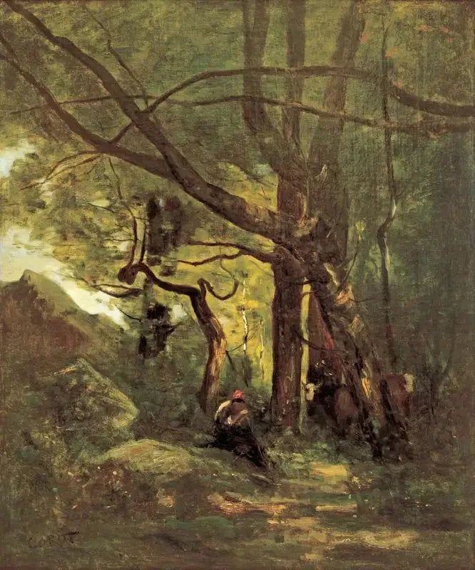 Clairière boisée - Jean-Baptiste Camille Corot image 1 tableau peint à l’huile sur toile