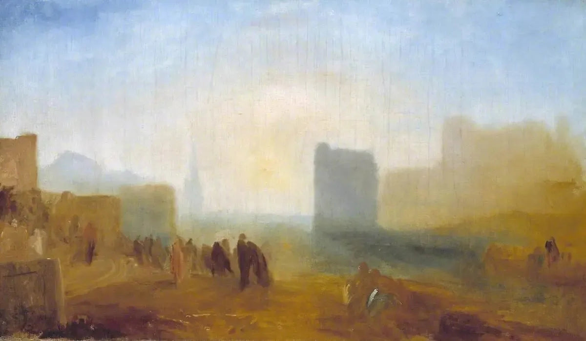 Classical Harbour Scene; possibly based on Le Havre - J. M. W. Turner image 1 reproduction d’œuvre d’art à l’huile