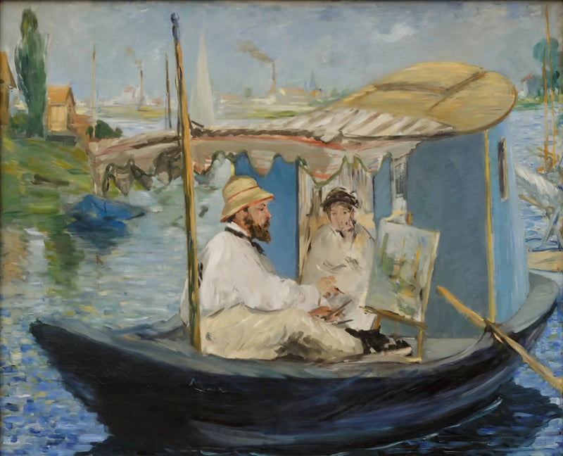 Claude Monet peignant dans son atelier - Édouard Manet