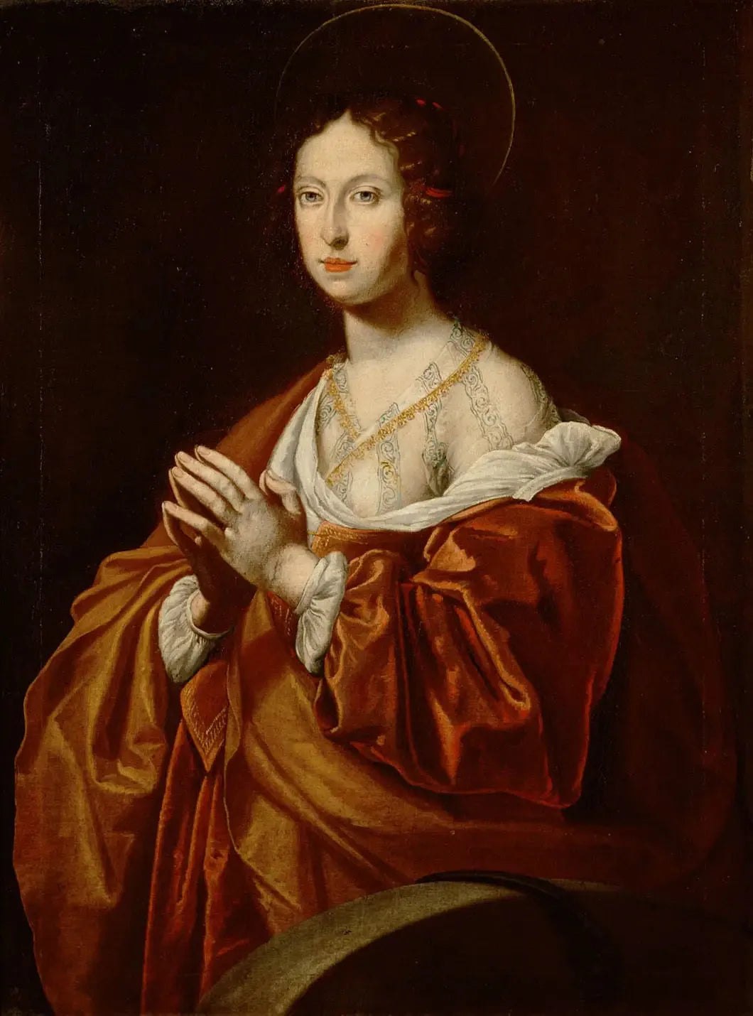 Claudia de' Medici (1604-1648), Erzherzogin, als Hl. Christine von Bolsena, Halbfigur - Lorenzo Lippi image 1 reproduction d’œuvre d’art à l’huile