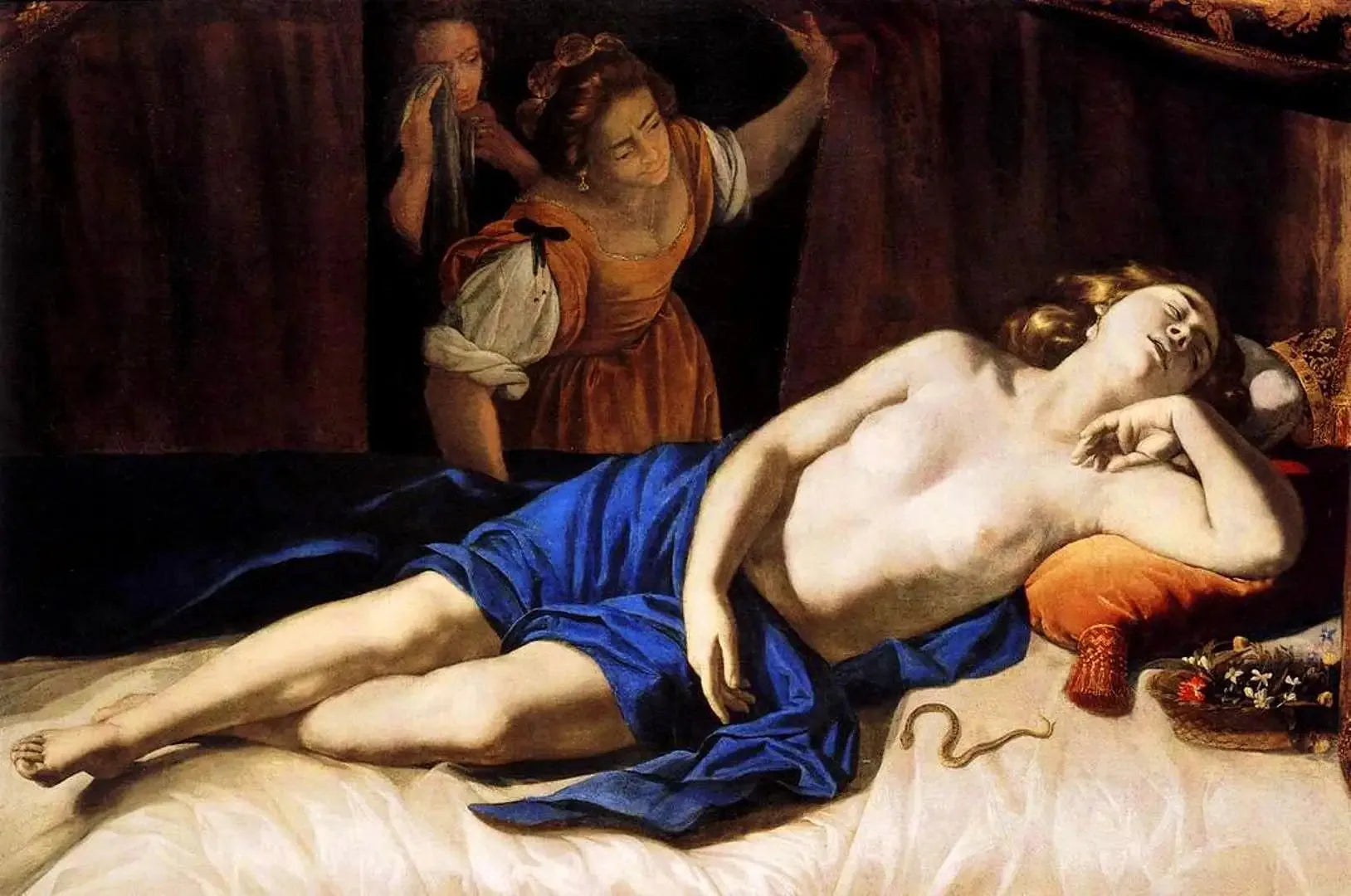 Cléopâtre - Artemisia Gentileschi image 1 copie peinte à la main à l’huile