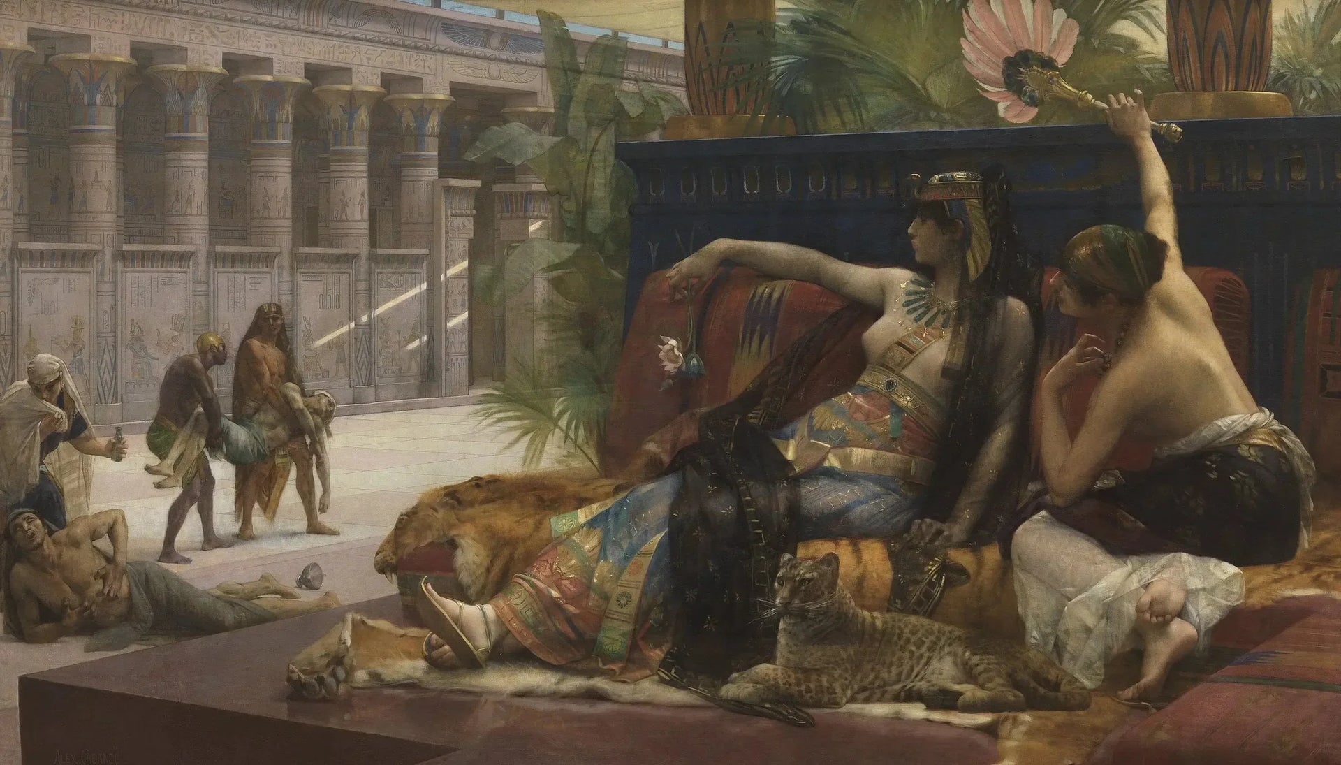 Cléopâtre impose des poisons sur des condamnés à mort - Alexandre Cabanel image 1 copie peinte à la main à l’huile