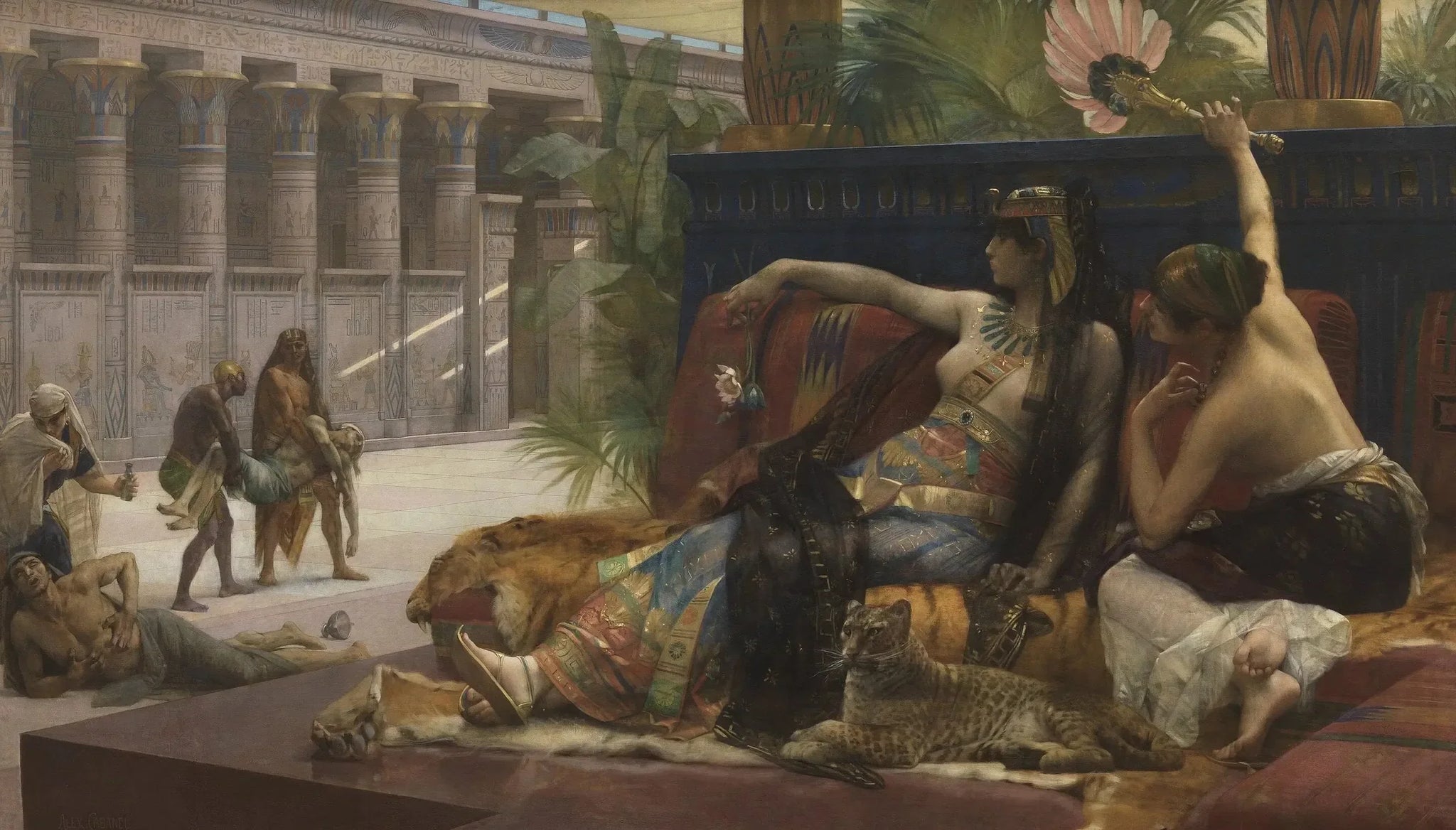 Cléopâtre impose des poisons sur des condamnés à mort - Alexandre Cabanel image 1 copie peinte à la main à l’huile