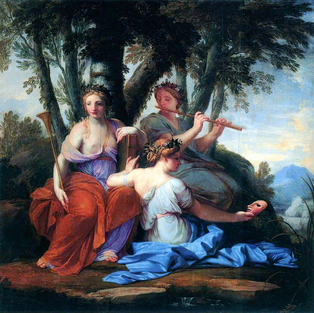 Clio, Euterpe et Thalie - Eustache Le Sueur image 1 copie de tableau peinte à la main