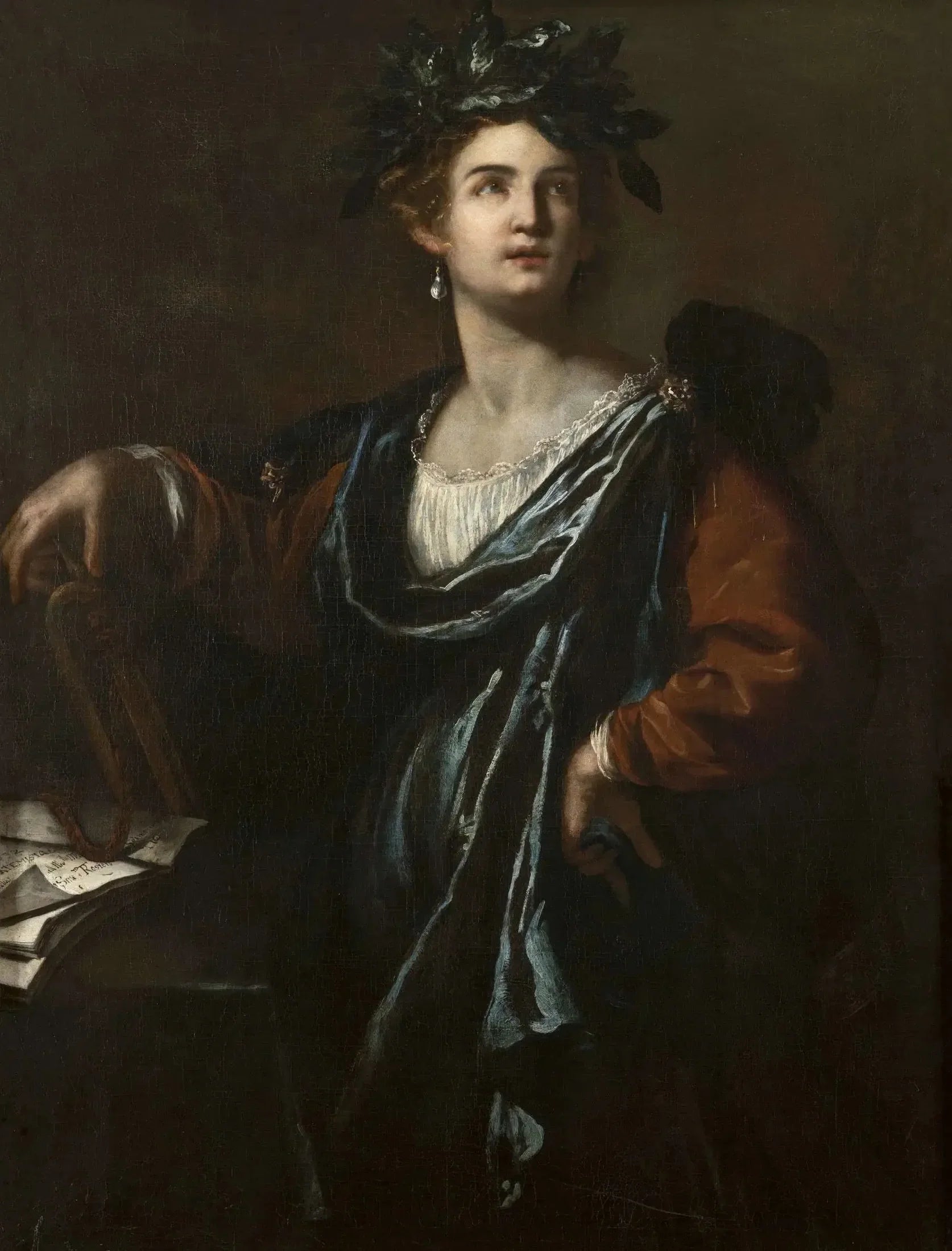 Clio, muse de l'Histoire - Artemisia Gentileschi image 1 copie peinte à la main à l’huile