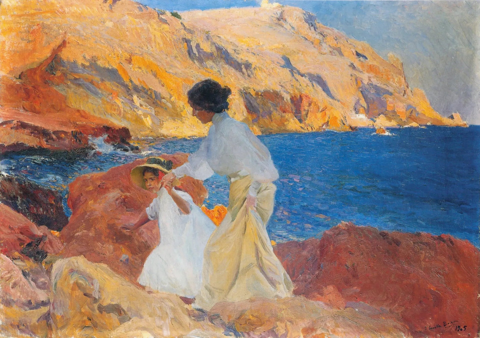 Clotilde et Elena - Joaquín Sorolla image 1 reproduction de peinture à l’huile