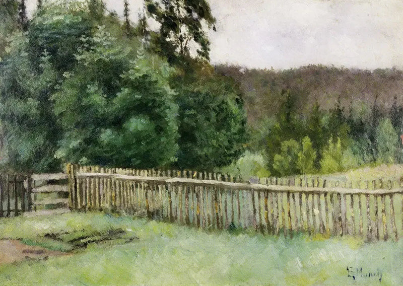 Clôture en forêt - Edvard Munch