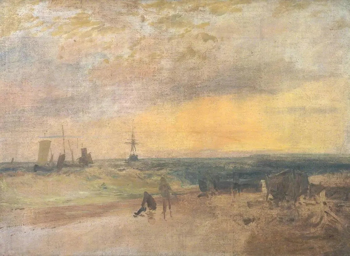 Coast Scene with Fishermen and Boats - J. M. W. Turner image 1 tableau peint à l’huile sur toile