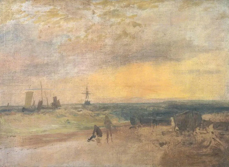 Coast Scene with Fishermen and Boats - J. M. W. Turner