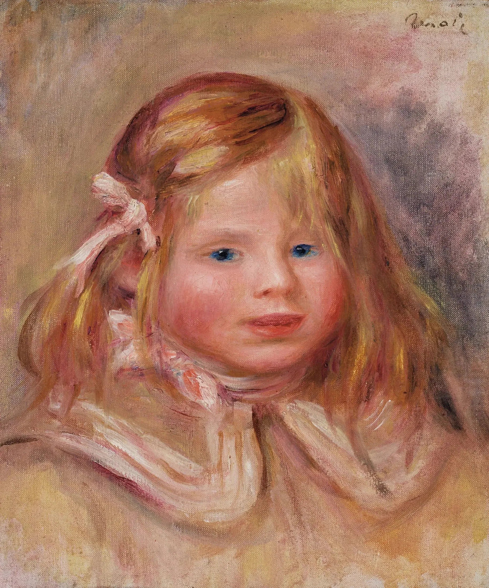 Coco au ruban rose - Pierre-Auguste Renoir image 1 reproduction de peinture à l’huile