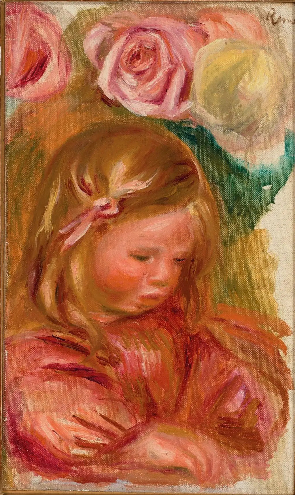 Coco dans les roses - Pierre-Auguste Renoir image 1 reproduction d’œuvre d’art à l’huile