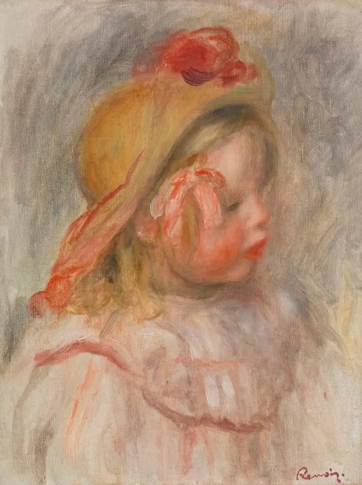 Coco en chapeau de paille - Pierre-Auguste Renoir image 1 copie peinte à la main à l’huile
