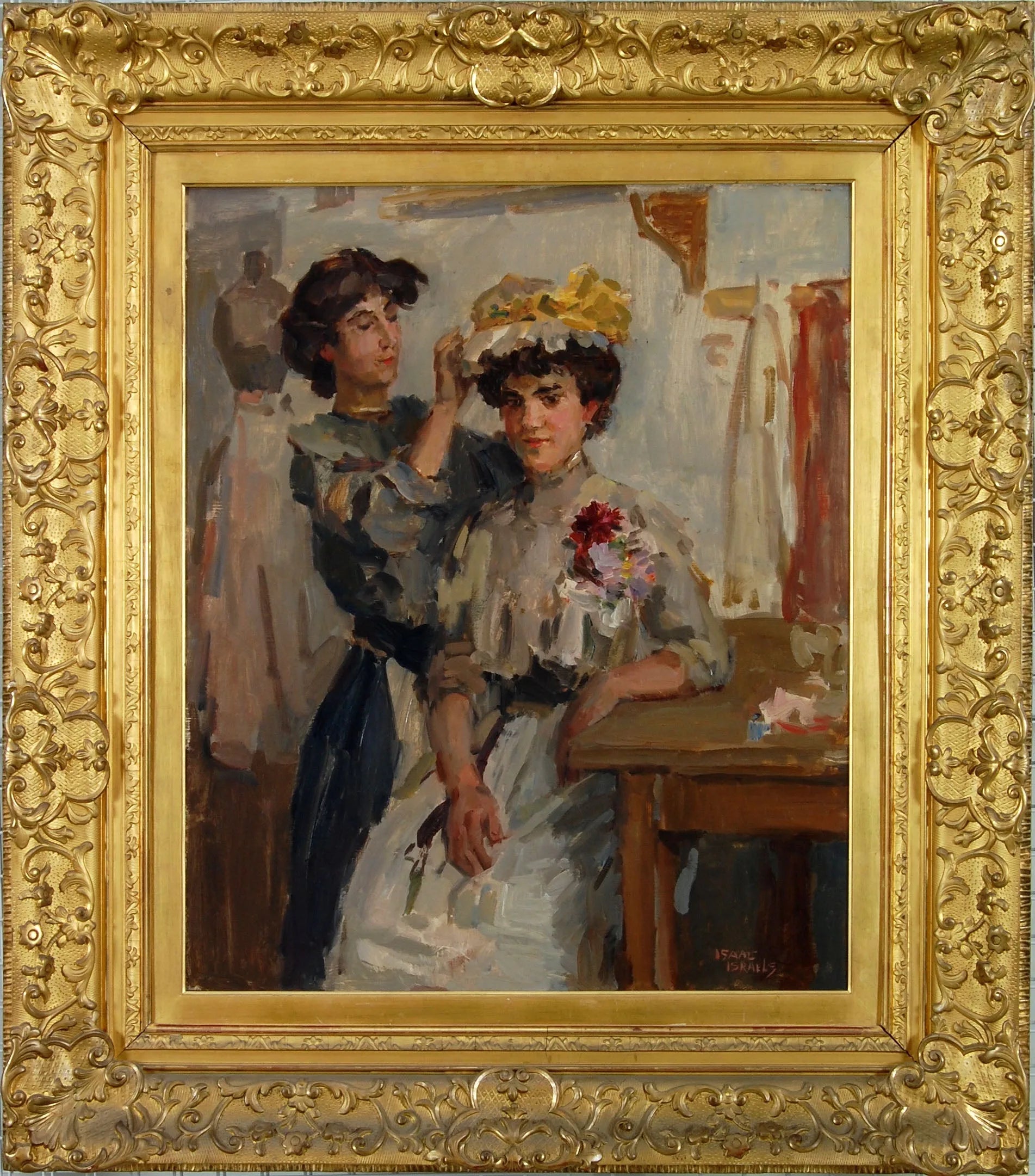 Coiffeur, Sainte-Catherine - Isaac Israëls image 1 copie peinte à la main à l’huile