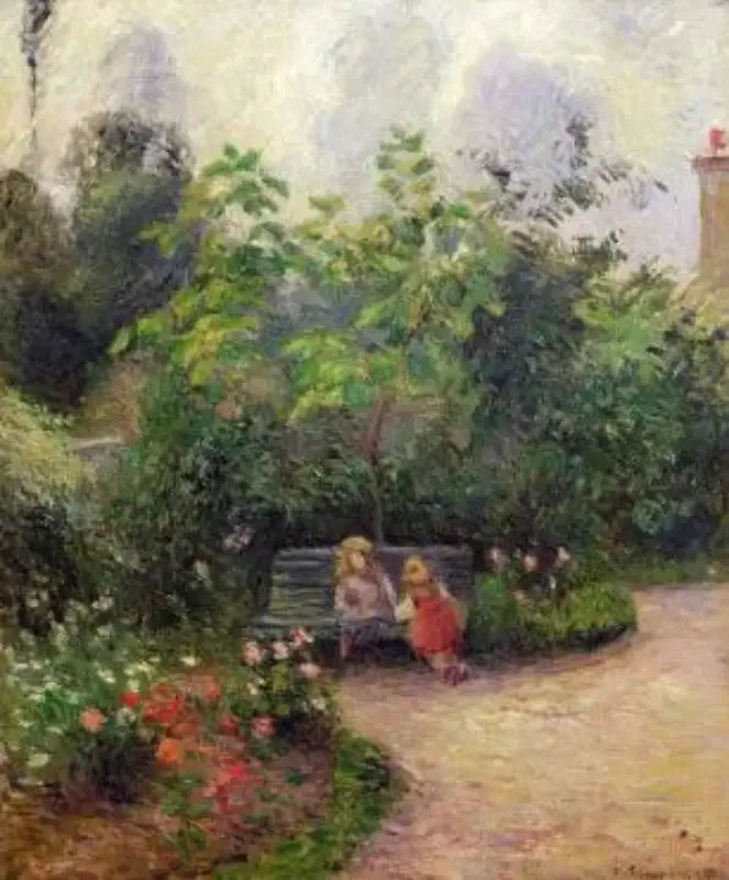 Coin de jardin à l'Hermitage. Pontoise - Camille Pissarro image 1 tableau peint à l’huile sur toile