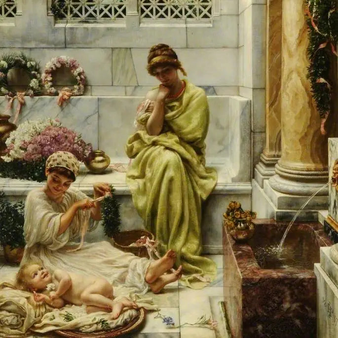Coin de la place du marché - Edward Poynter image 1 reproduction artisanale de tableau