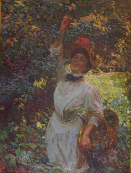 Colhendo frutas - Eliseu Visconti image 1 reproduction de peinture à l’huile