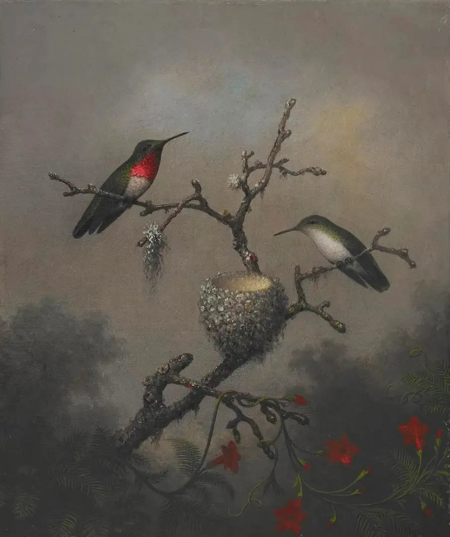 Colibri à gorge rubis - Martin Johnson Heade image 1 copie de tableau peinte à la main