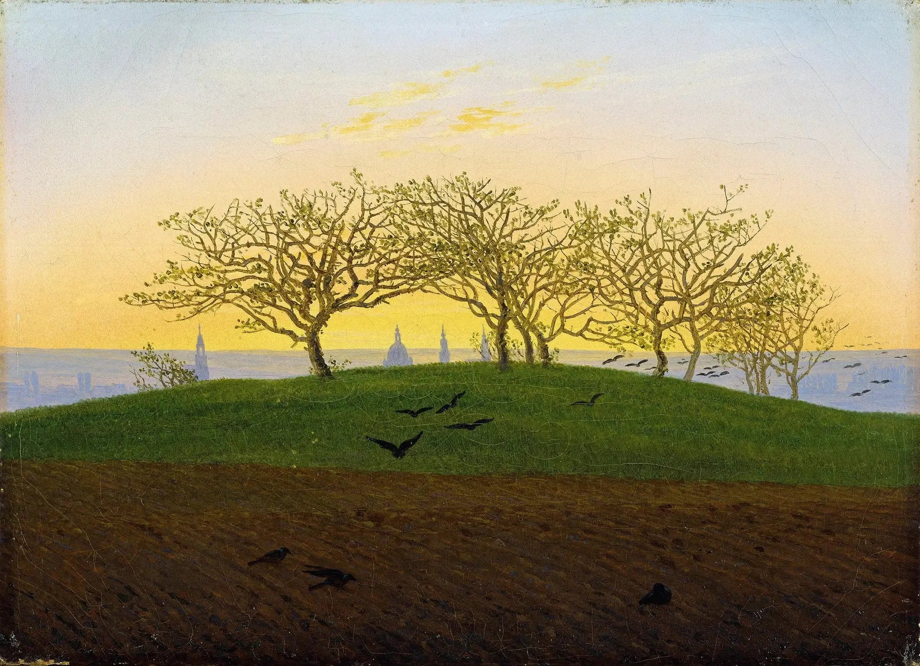 Colline avec champ labouré près de Dresde - Caspar David Friedrich image 1 reproduction réalisée par Alpha Reproduction