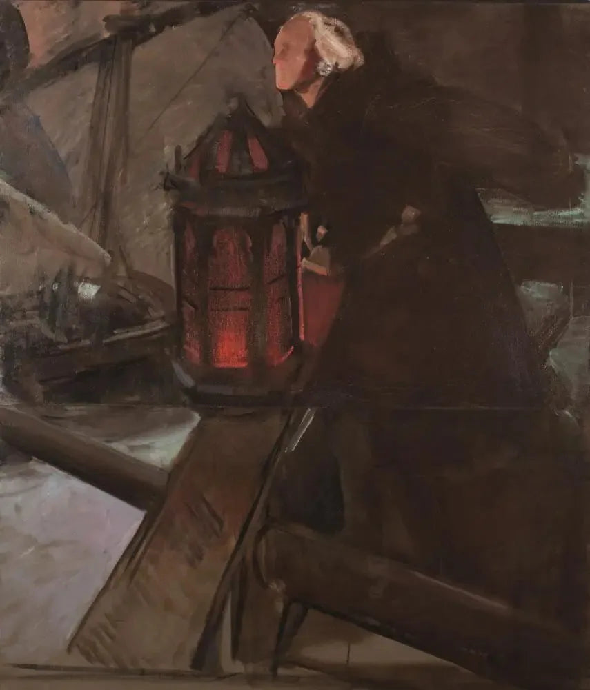 Colomb quittant Palos (À la lanterne) - Joaquín Sorolla image 1 copie de tableau peinte à la main