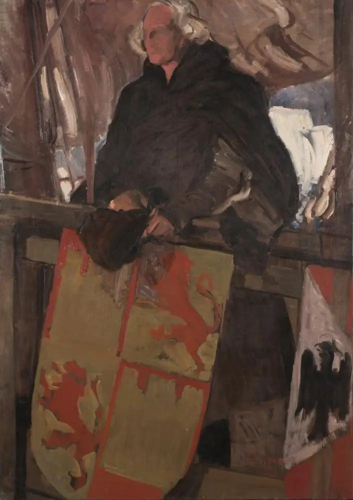Colomb quittant Palos (avec armoiries) - Joaquín Sorolla