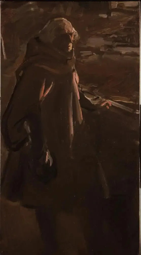 Colomb quittant Palos (de nuit, profil droit) - Joaquín Sorolla image 1 reproduction de peinture à l’huile