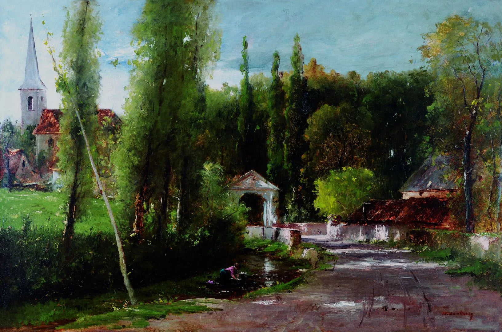 Colpachi park bejárata - Mihály Munkácsy image 1 copie de tableau peinte à la main