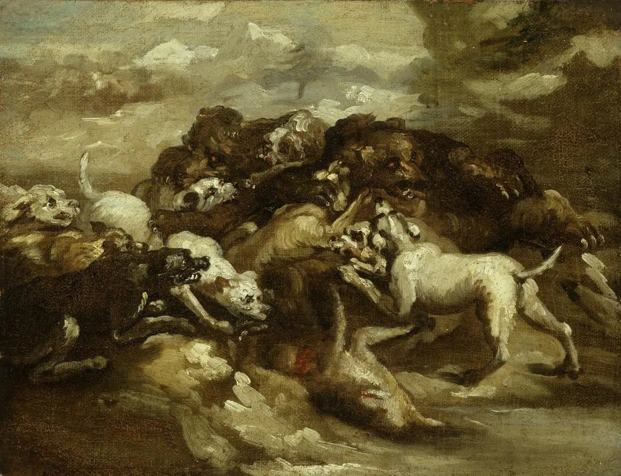 Combat de chiens et d'ours - Théodore Géricault