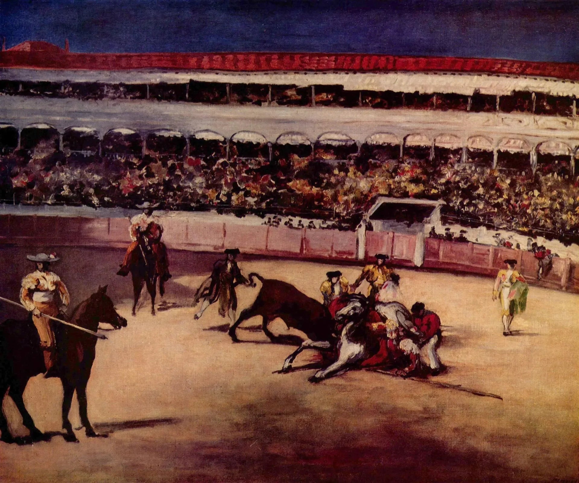 Combat de taureaux - Édouard Manet image 1 reproduction d’œuvre d’art à l’huile