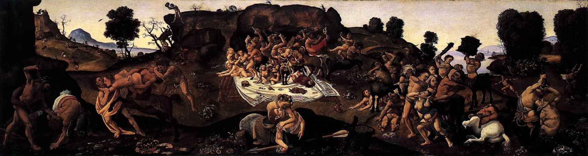 Combat des Centaures et des Lapithes - Piero di Cosimo image 1 reproduction réalisée par Alpha Reproduction
