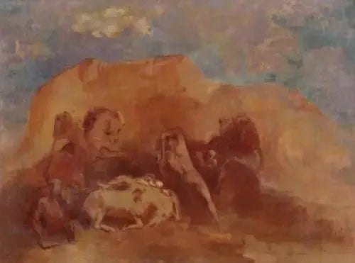 Combat équestre - Odilon Redon image 1 reproduction d’œuvre d’art à l’huile
