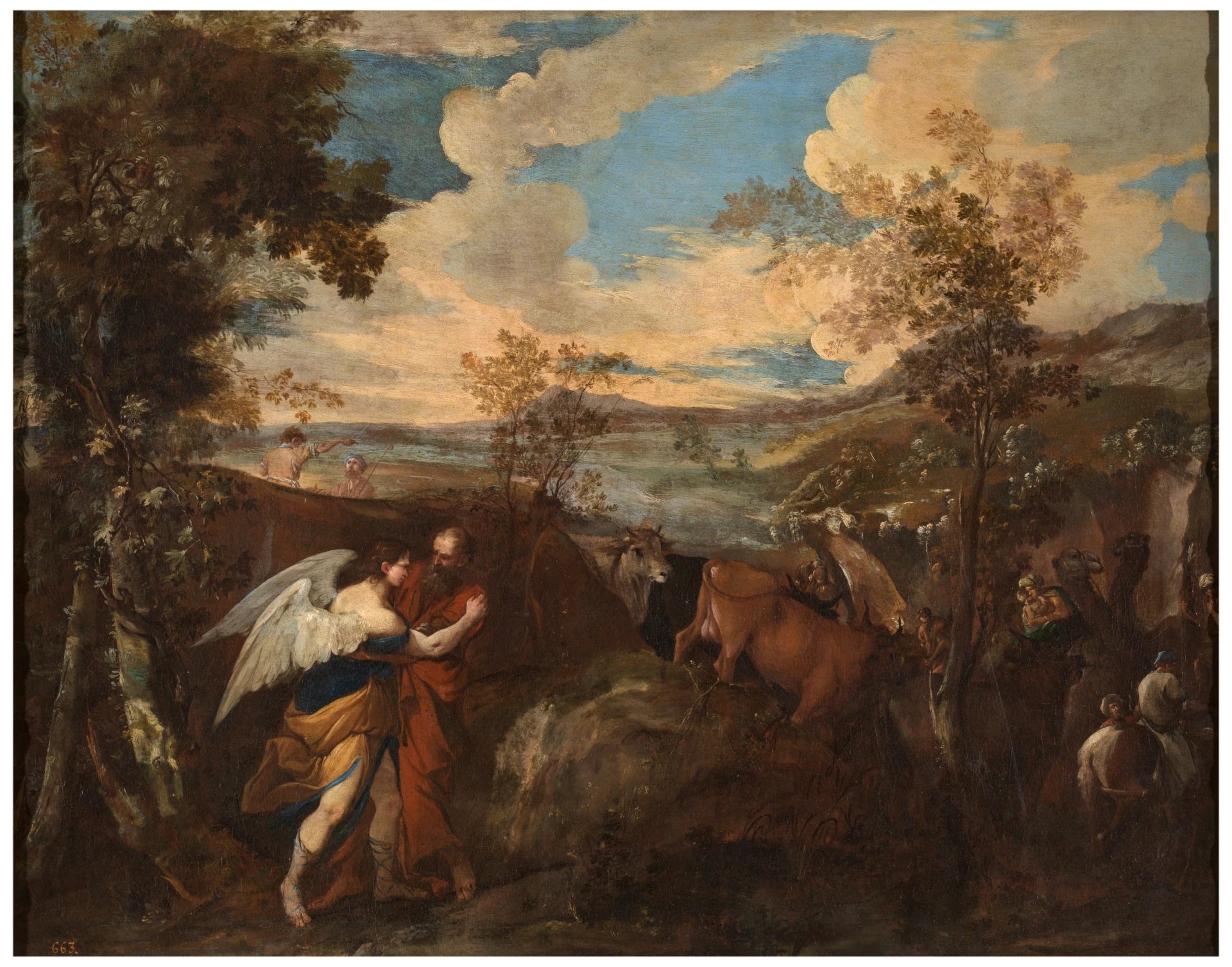 Le combat de Jacob avec l'ange - Andrea di Leone