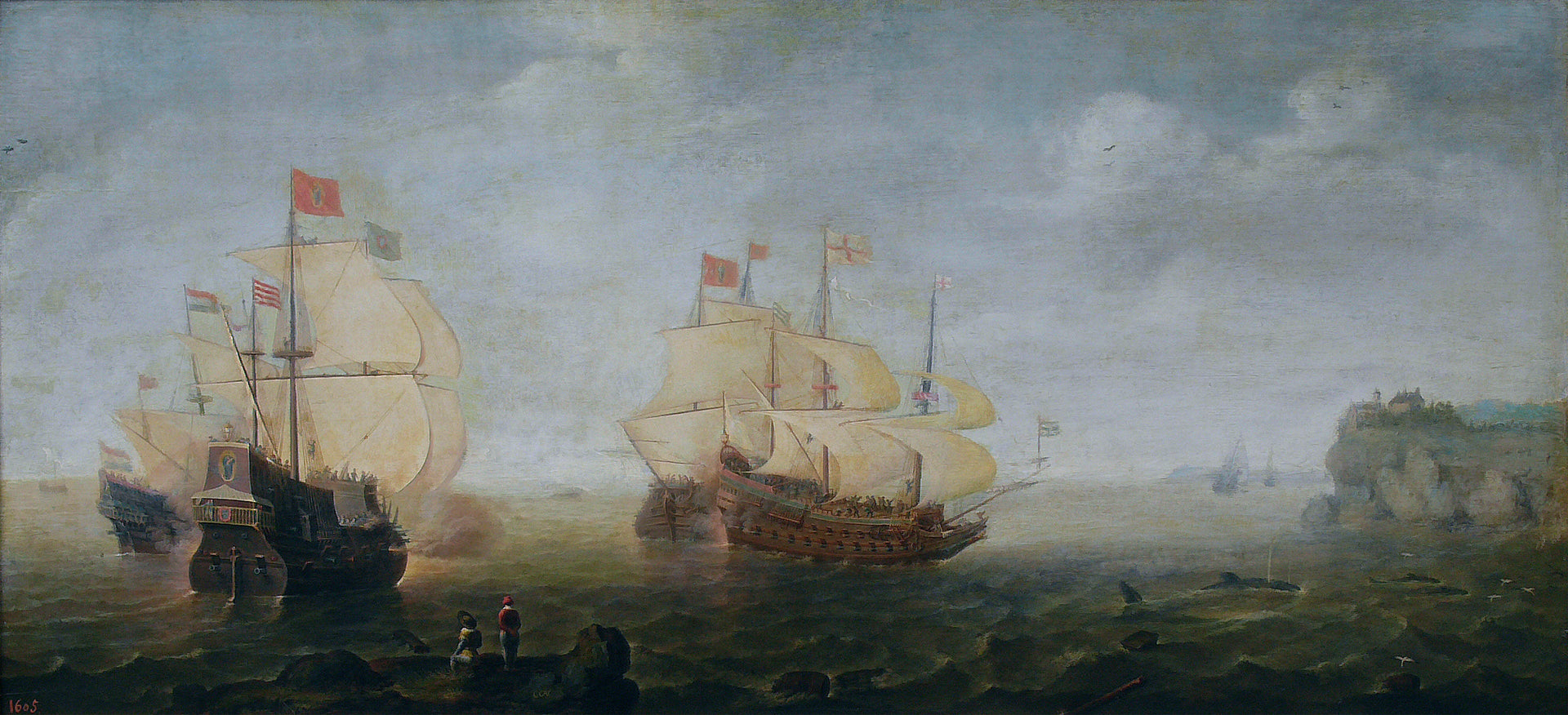 Combat naval - Cornelis Claesz van Wieringen