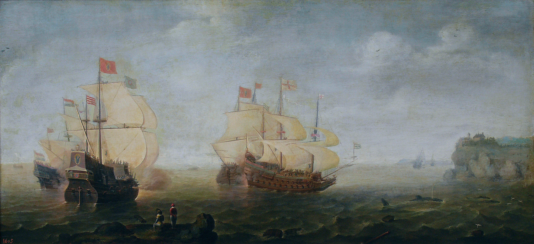 Combat naval - Cornelis Claesz van Wieringen