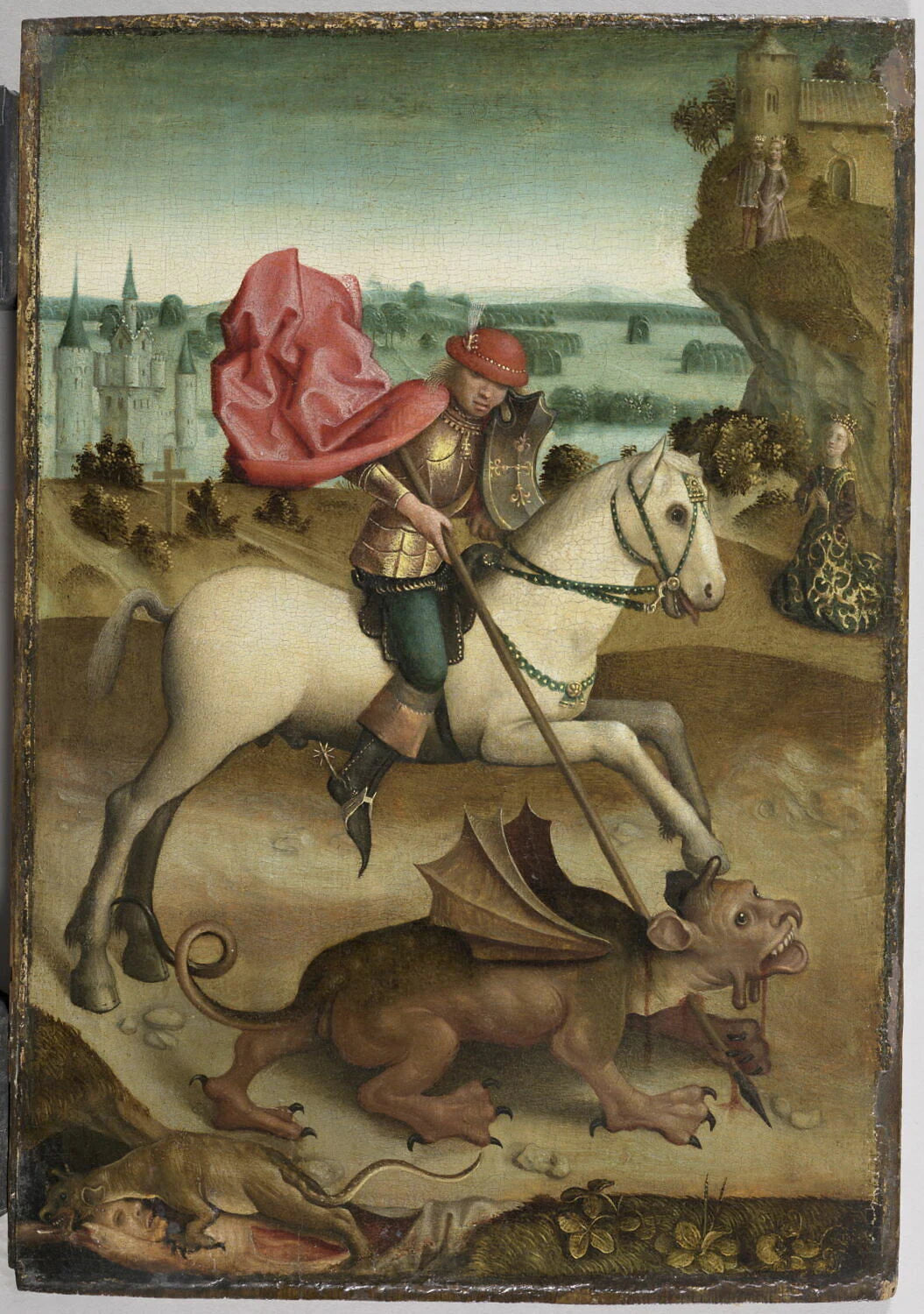 Combat de saint Georges contre le dragon - Artiste inconnu