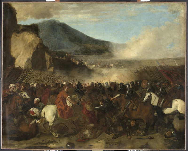 Combat de turcs et de chevaliers - Aniello Falcone