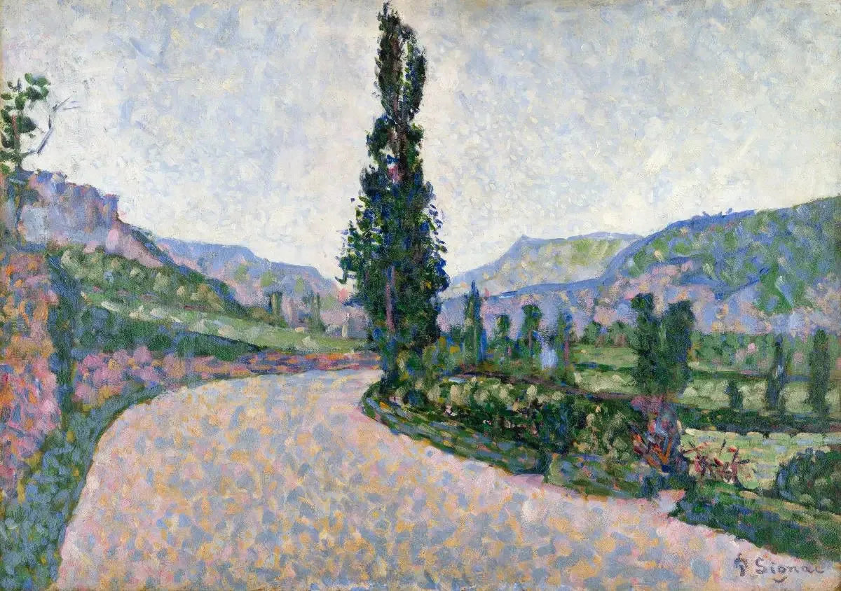 Comblat-le-Château. Le Peuplier - Paul Signac image 1 reproduction artisanale de tableau