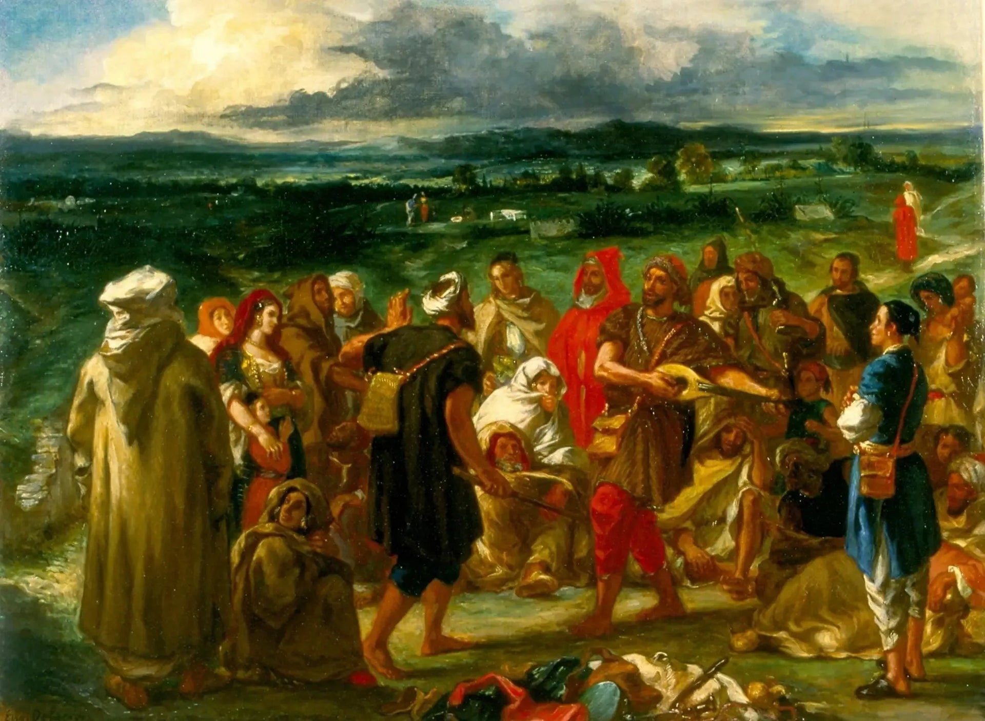 Comédiens ou bouffons arabes - Eugène Delacroix image 2 reproduction réalisée par Alpha Reproduction