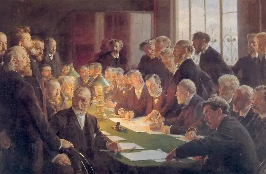 Comité pour l'Exposition d'art français de Copenhague 1888 - Peder Severin Krøyer image 1 copie peinte à la main à l’huile