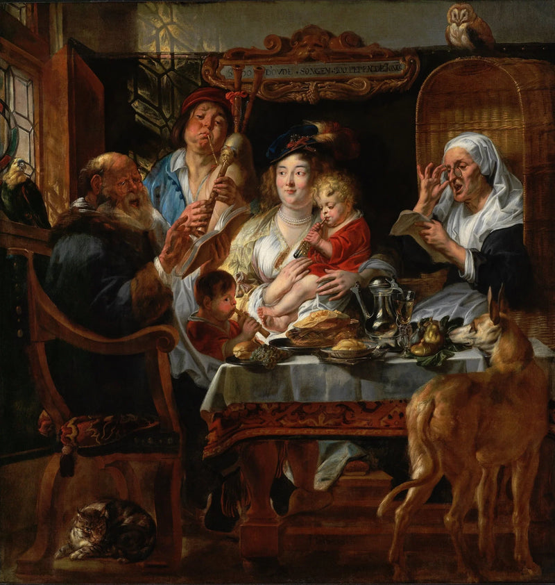 Comme chantent les anciens, ainsi jouent les jeunes - Jacob Jordaens