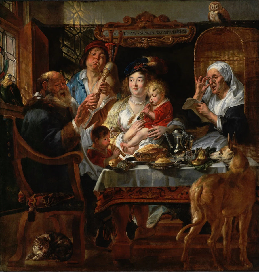 Comme chantent les anciens, ainsi jouent les jeunes - Jacob Jordaens