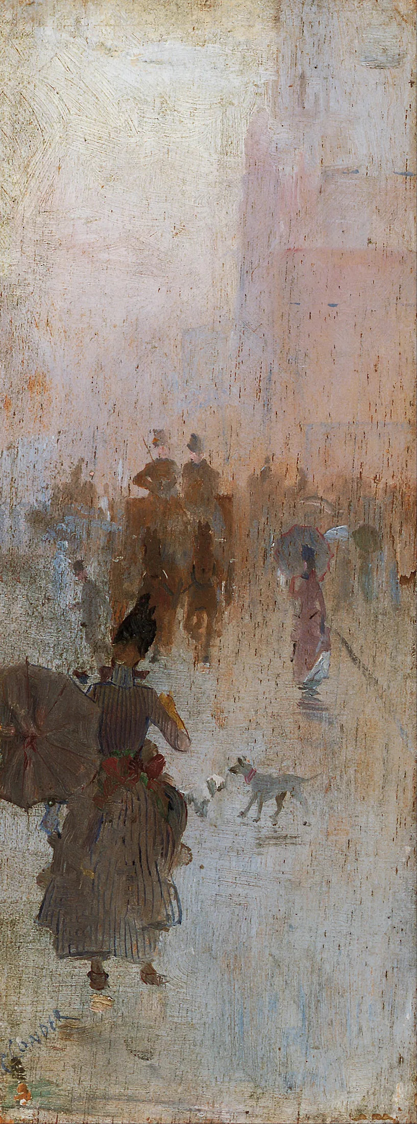 Comment avons-nous perdu la pauvre Flossie ? - Charles Conder image 1 tableau peint à l’huile sur toile