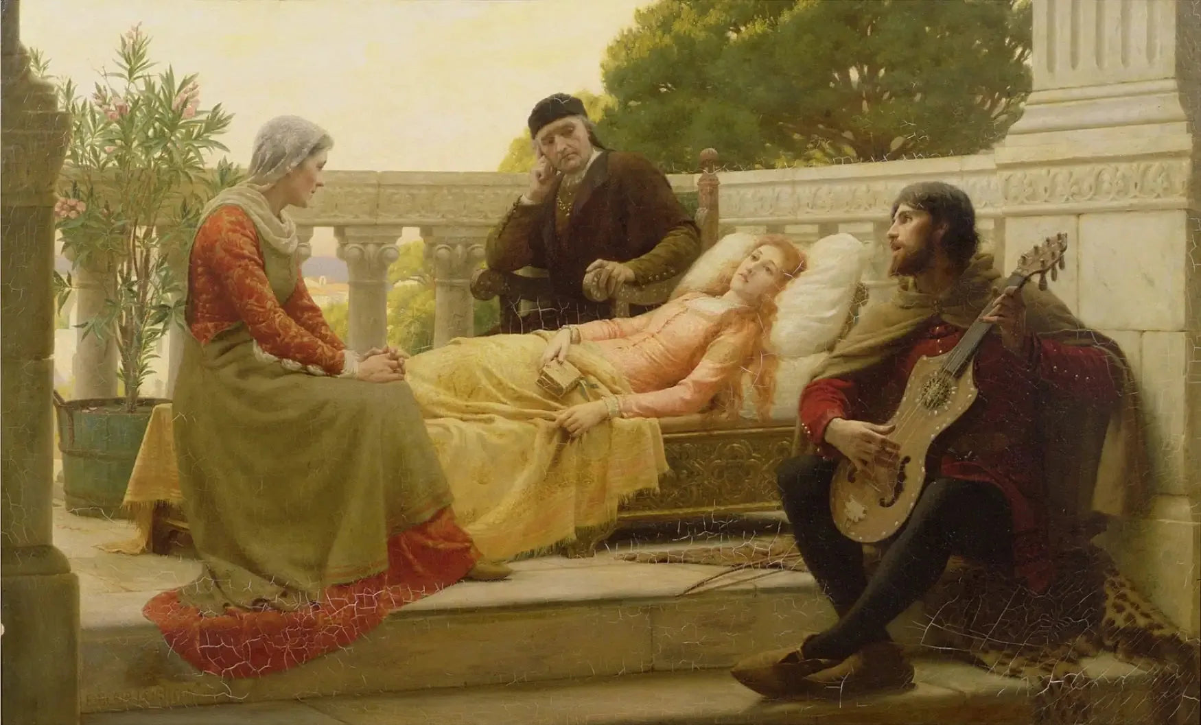 Comment Liza aimait le roi - Edmund Blair Leighton image 1 copie peinte à la main à l’huile