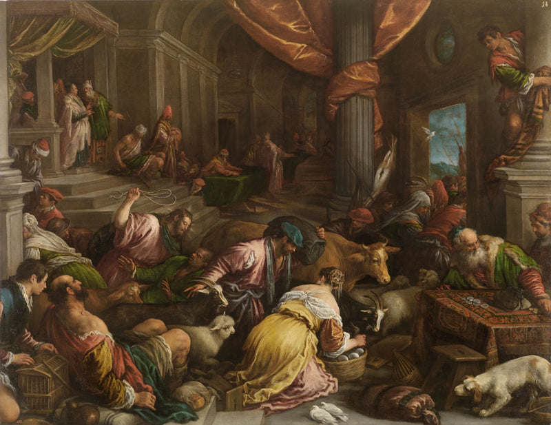 Les commerçants chassés du Temple - Francesco Bassano le Jeune